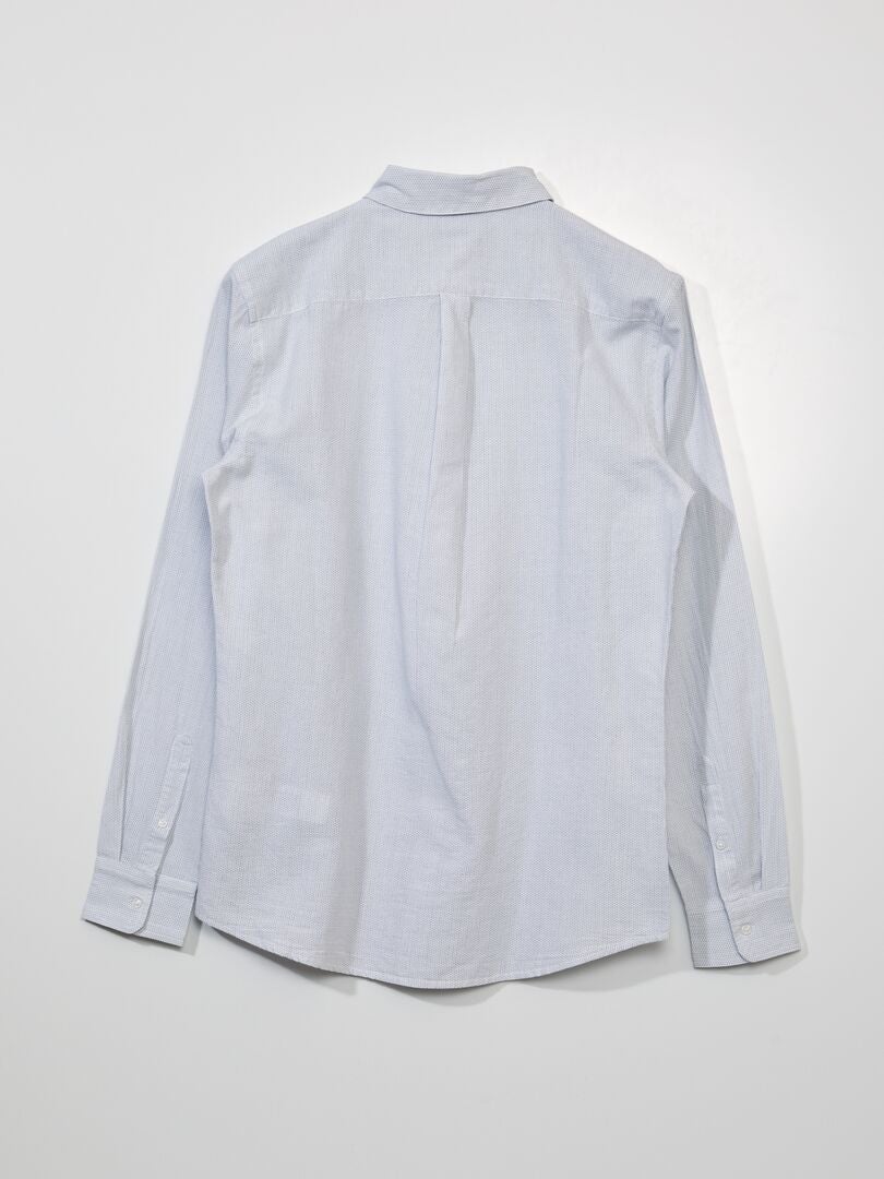 Camisa de algodón estampada AZUL - Kiabi