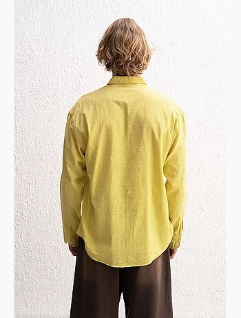Camisa de algodón extragrande con botones giesto