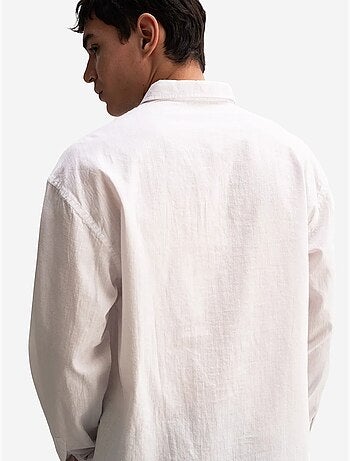Camisa de algodón extragrande con botones giesto