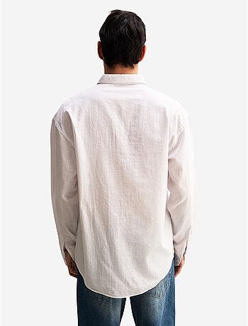 Camisa de algodón extragrande con botones giesto