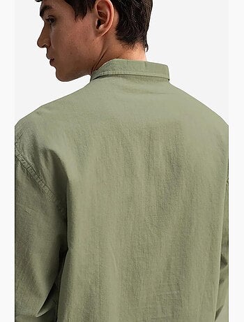 Camisa de algodón extragrande con botones giesto