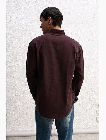 Camisa de algodón extragrande con botones giesto