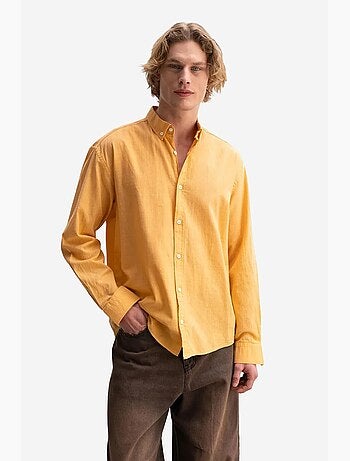 Camisa de algodón extragrande con botones giesto