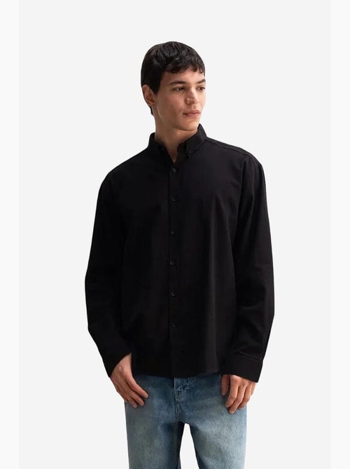 Camisa de algodón extragrande con botones giesto - Kiabi Camisa de algodón extragrande con botones giesto - Kiabi