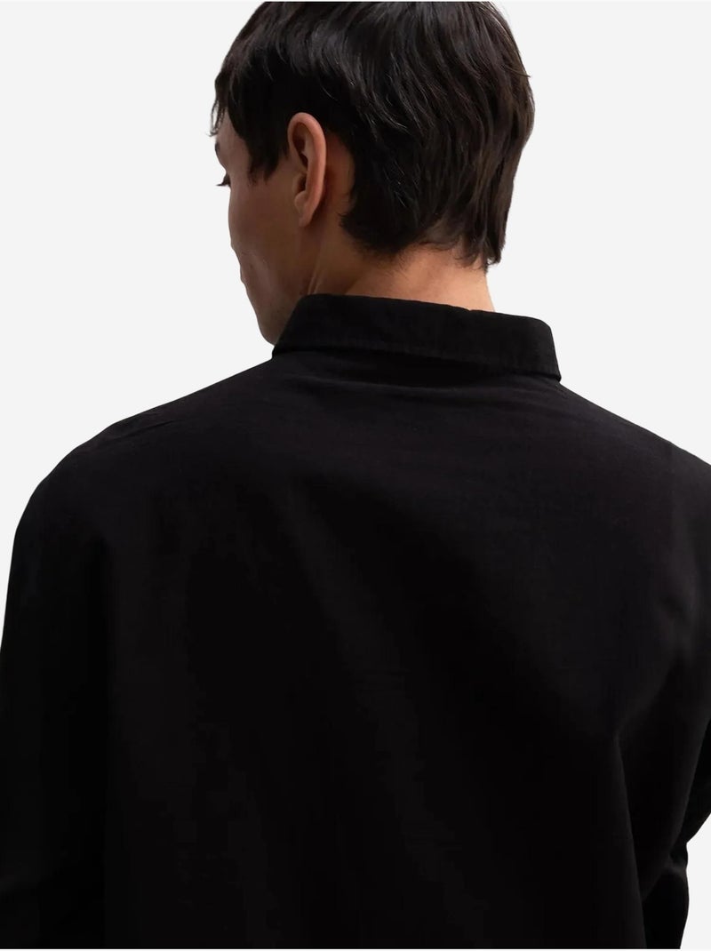 Camisa de algodón extragrande con botones giesto Negro - Kiabi