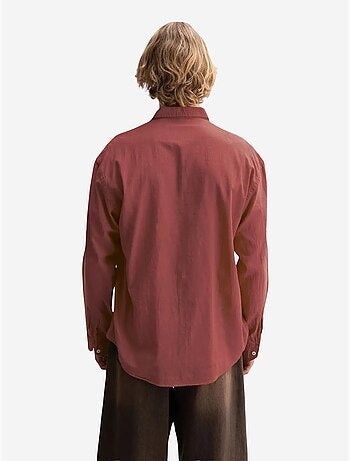 Camisa de algodón extragrande con botones giesto