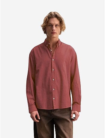 Camisa de algodón extragrande con botones giesto