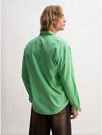 Camisa de algodón extragrande con botones giesto