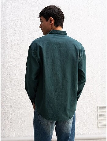 Camisa de algodón extragrande con botones giesto