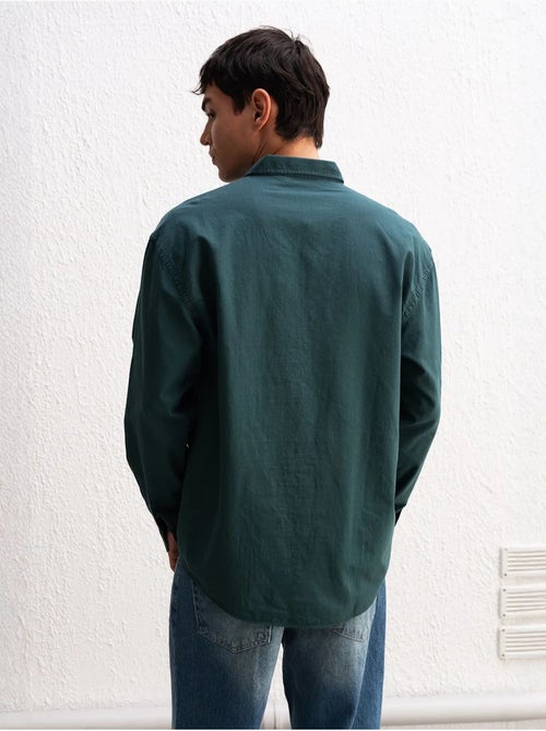 Camisa de algodón extragrande con botones giesto - Kiabi Camisa de algodón extragrande con botones giesto - Kiabi