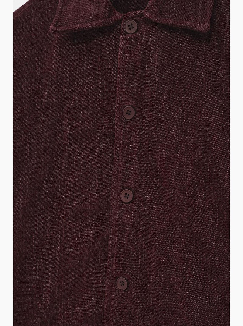 Camisa de algodón giesto Rojo burdeos - Kiabi