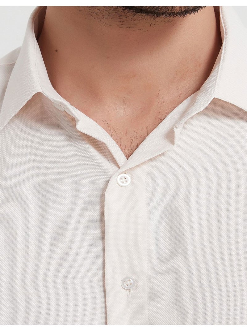 Camisa de algodón Kebello Crudo - Kiabi