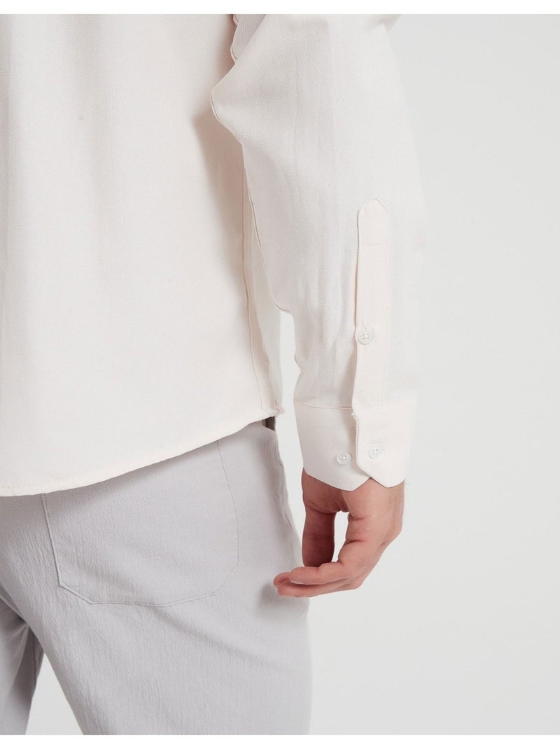 Camisa de algodón Kebello Crudo - Kiabi