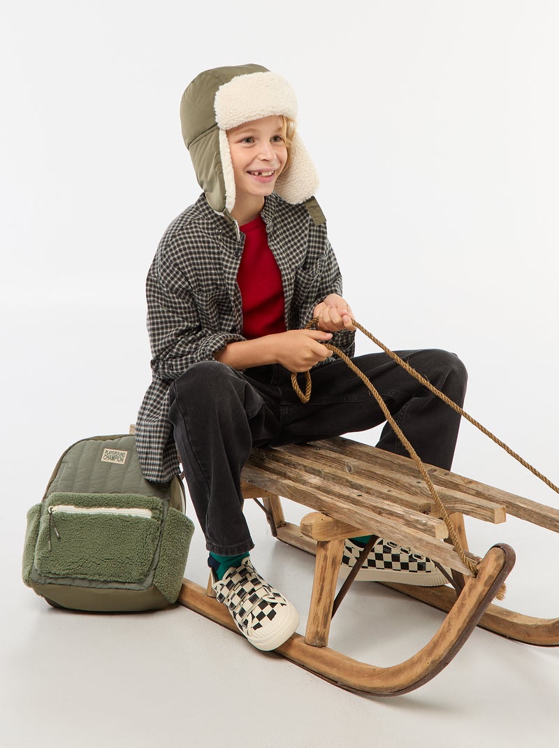 Camisa de algodón Negro - Kiabi