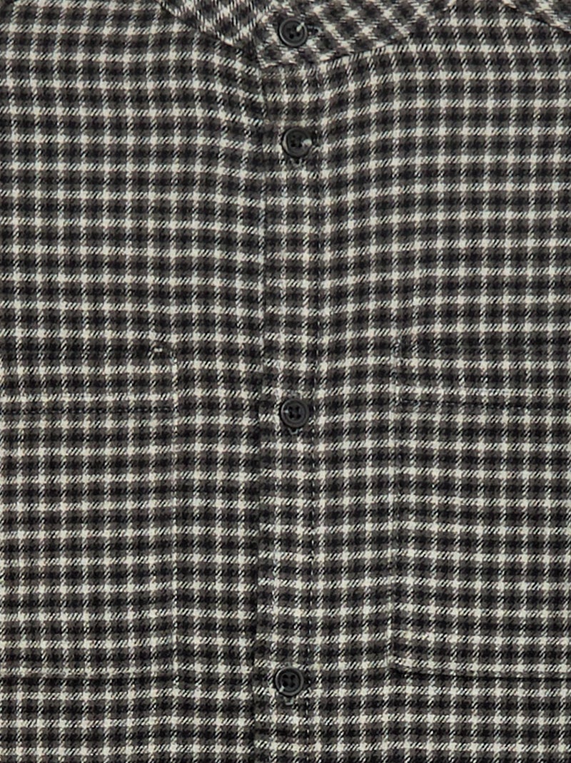 Camisa de algodón Negro - Kiabi