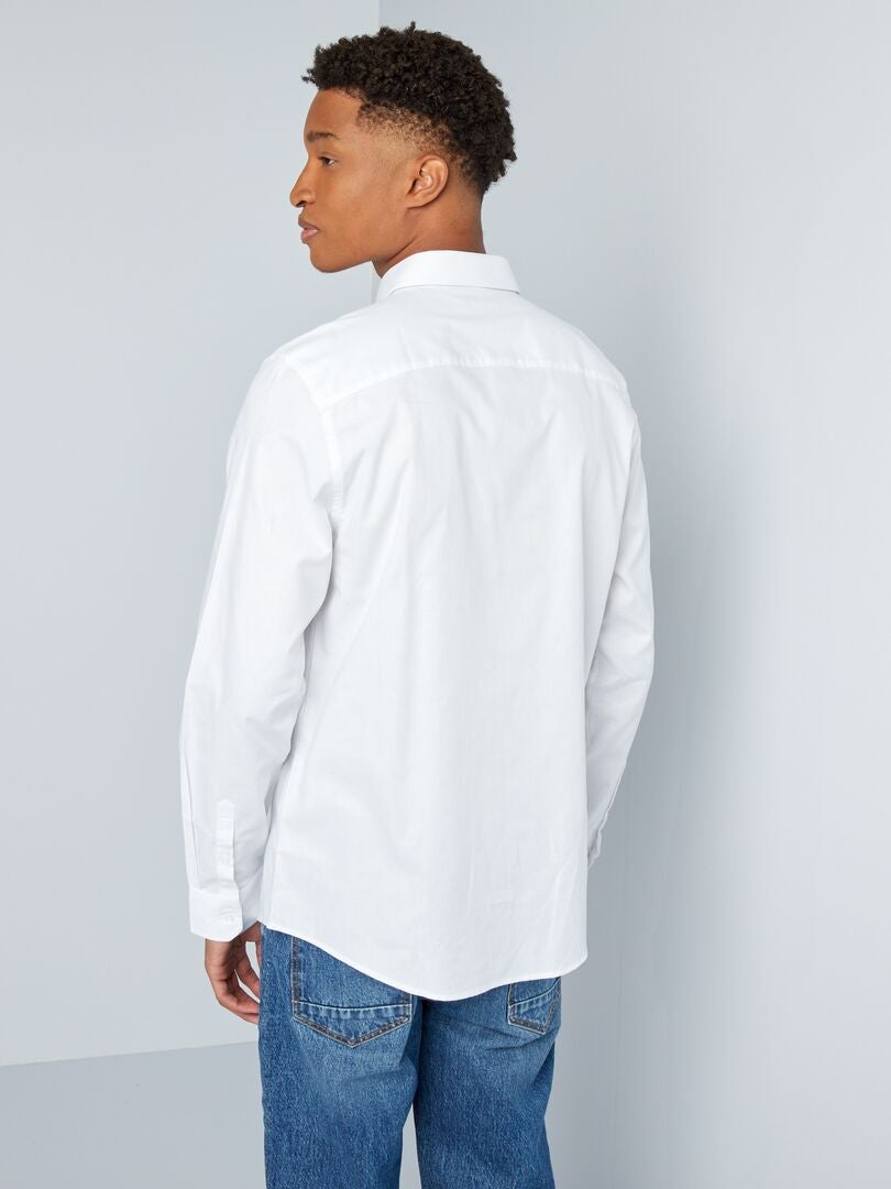Camisa de algodón oxford +1,90 m BLANCO - Kiabi