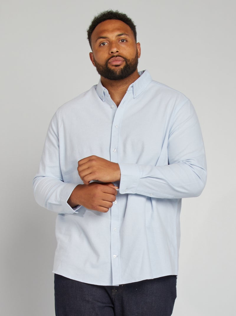 Camisa de algodón oxford AZUL - Kiabi