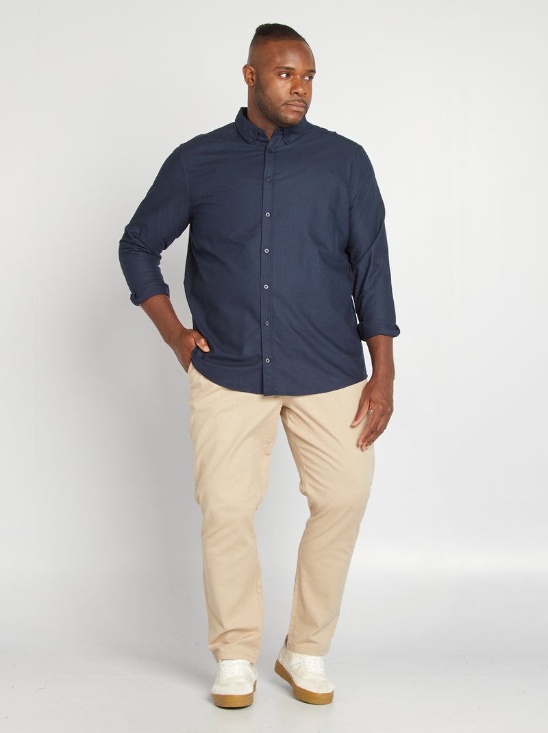 Camisa de algodón oxford AZUL - Kiabi