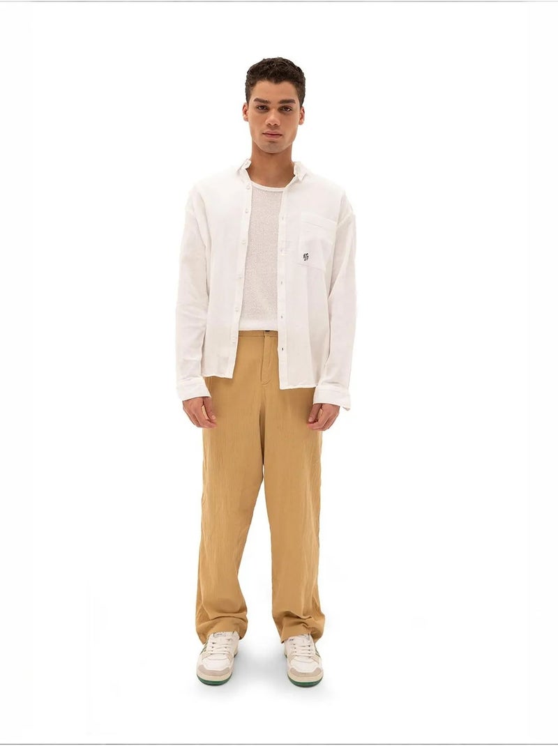 Camisa de algodón para hombre giesto Blanco - Kiabi