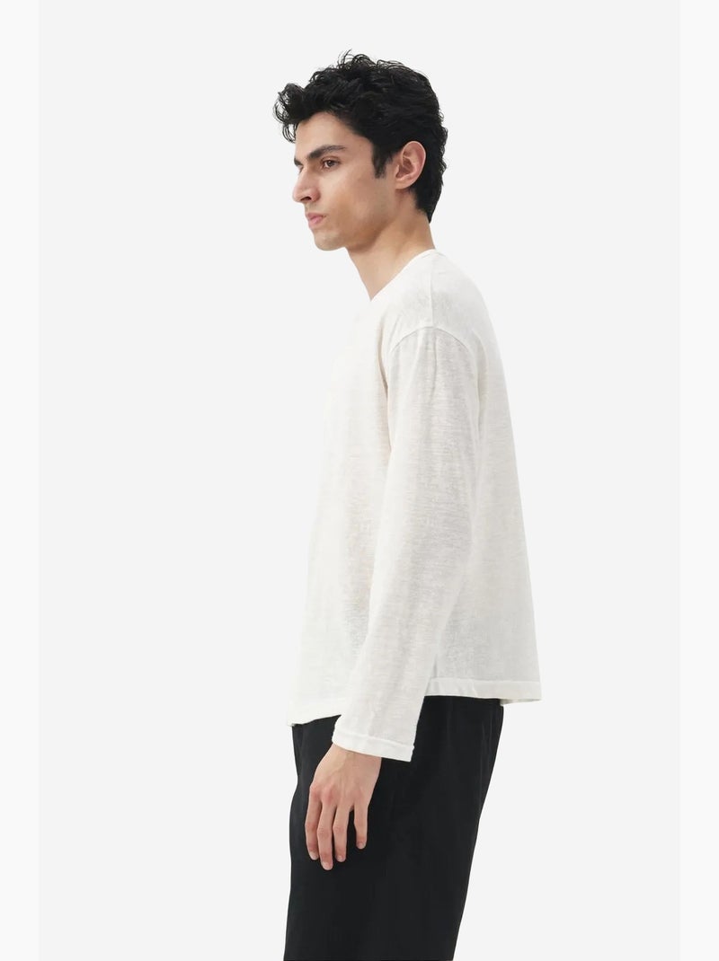 Camisa de algodón para hombre giesto Blanco roto - Kiabi