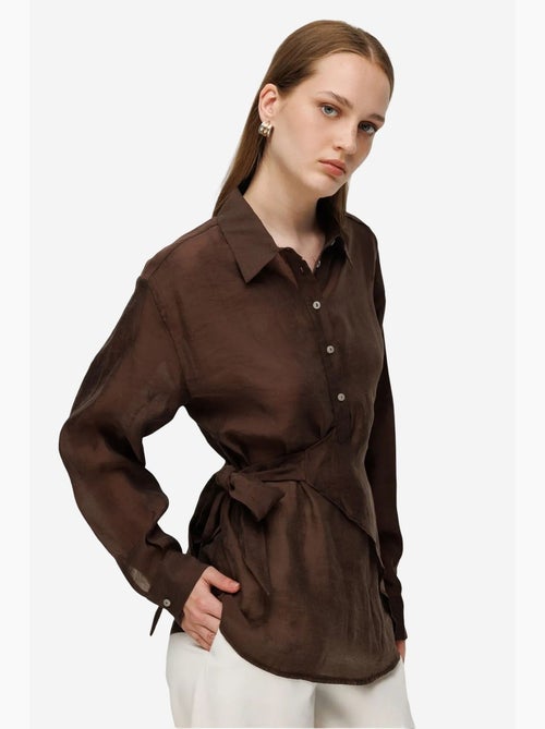 Camisa de algodón para mujer mixray - Kiabi Camisa de algodón para mujer mixray - Kiabi