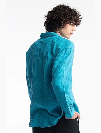 Camisa de algodón texturizado de ajuste relajado giesto