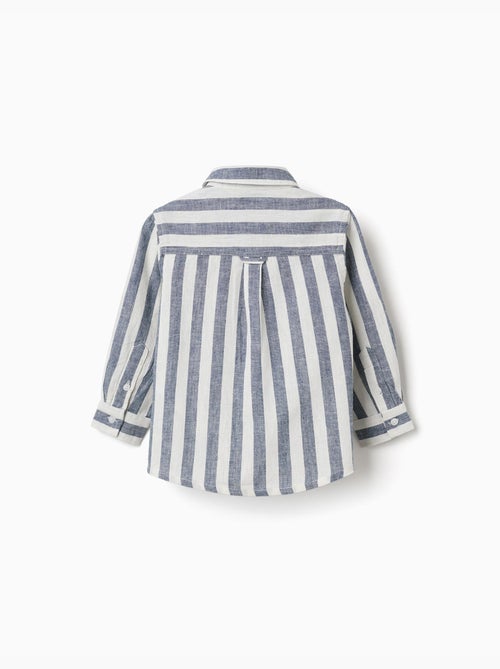 Camisa de algodón y lino a rayas You&Me - Kiabi