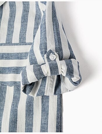 Camisa de algodón y lino a rayas You&Me