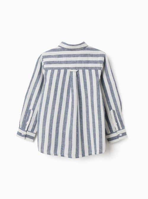 Camisa de algodón y lino a rayas You&Me - Kiabi