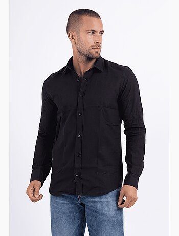 Camisa de algodón y lino