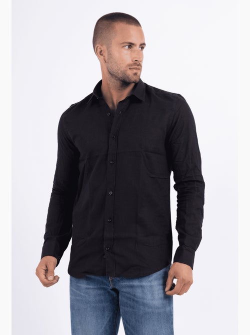 Camisa de algodón y lino - Kiabi