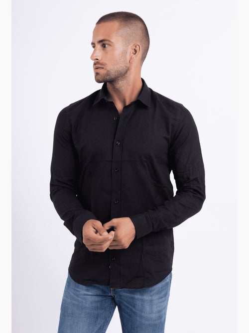 Camisa de algodón y lino - Kiabi