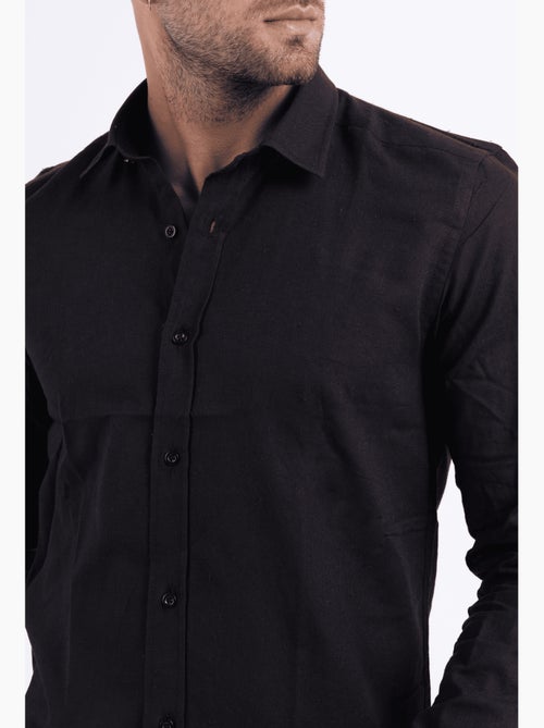 Camisa de algodón y lino - Kiabi