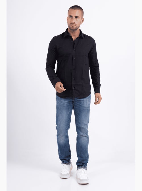 Camisa de algodón y lino - Kiabi