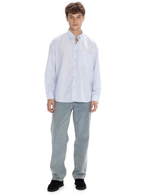 Camisa de bolsillo con cuello abotonado y corte regular giesto - Kiabi Camisa de bolsillo con cuello abotonado y corte regular giesto - Kiabi