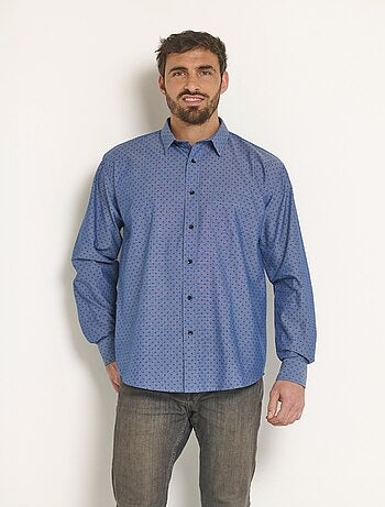 Camisa de cambray estampada fantasía - Afibel