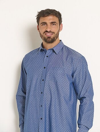 Camisa de cambray estampada fantasía - Afibel