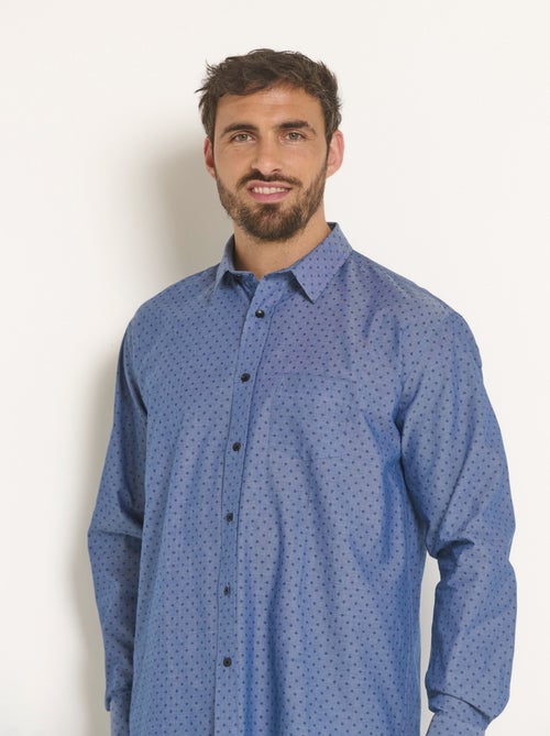 Camisa de cambray estampada fantasía - Afibel - Kiabi