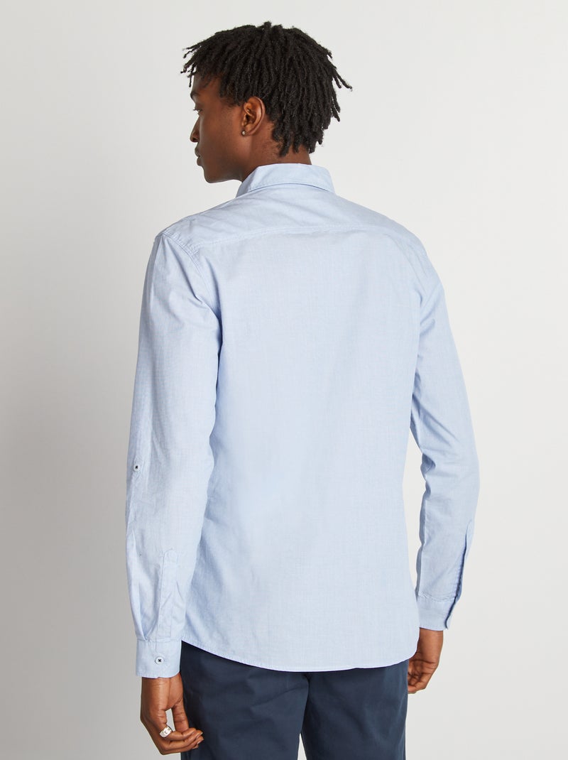 Camisa de chambray azul - Kiabi