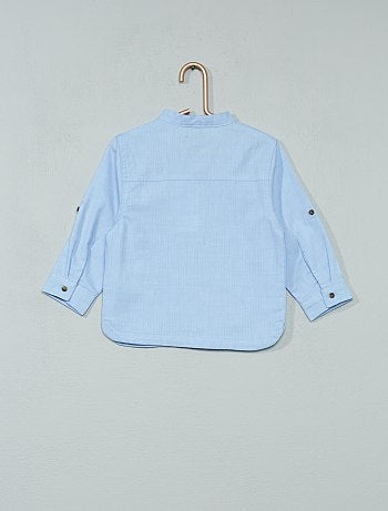 Camisa de chambray con cuello mao - Kiabi