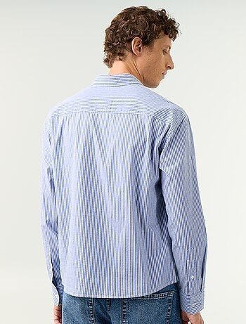 Camisa de corte cómodo con estampado de rayas