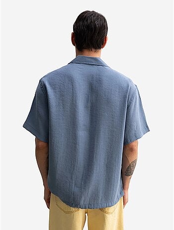 Camisa de crepé con detalle de lazada de corte relajado para hombre giesto