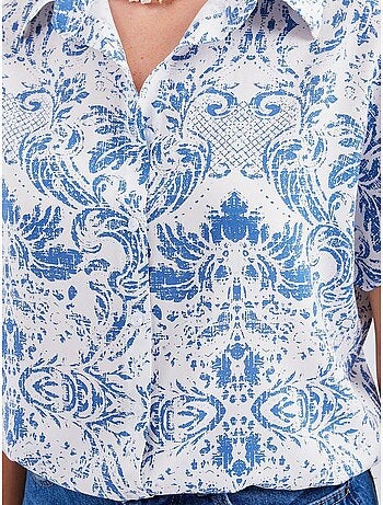 Camisa de crepé estampado con botones bdart