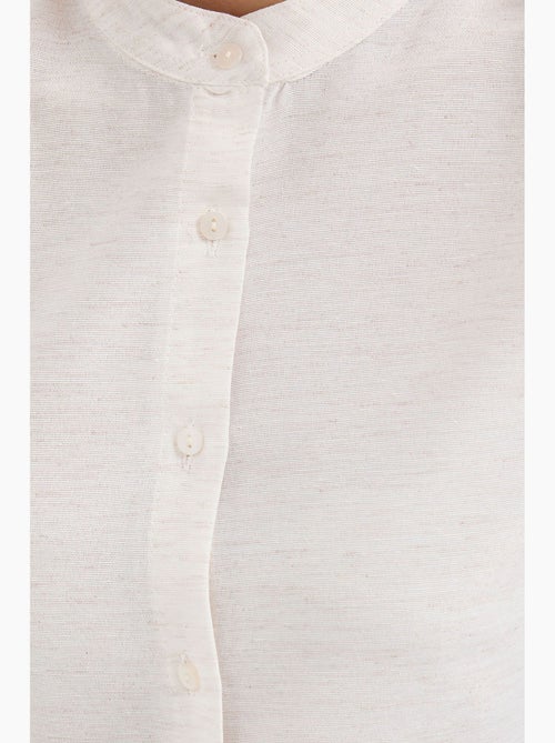 Camisa de crepé estampado con botones bdart - Kiabi Camisa de crepé estampado con botones bdart - Kiabi