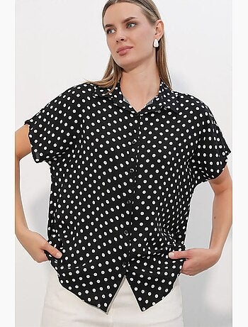 Camisa de crepé estampado con botones bdart