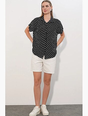 Camisa de crepé estampado con botones bdart