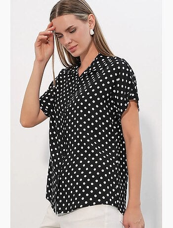 Camisa de crepé estampado con botones bdart