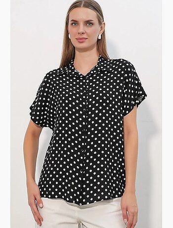 Camisa de crepé estampado con botones bdart