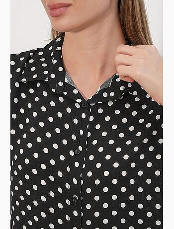 Camisa de crepé estampado con botones bdart