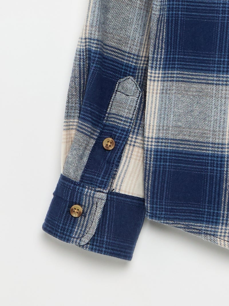 Camisa de cuadros - colección fácil de poner Azul - Kiabi